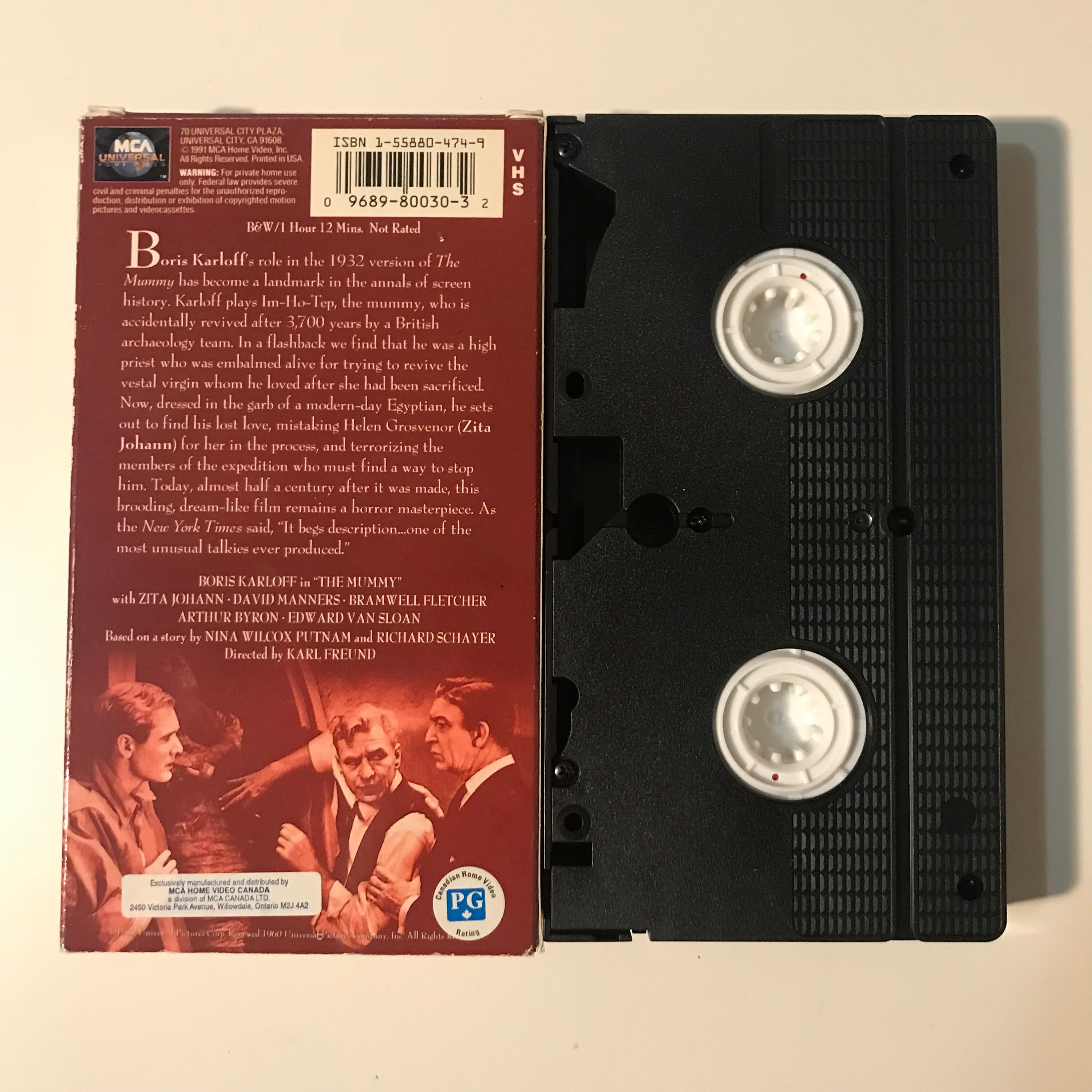 Vintage the Mummy VHS Tape 1932 Boris Karloff Universal Horror - Etsy