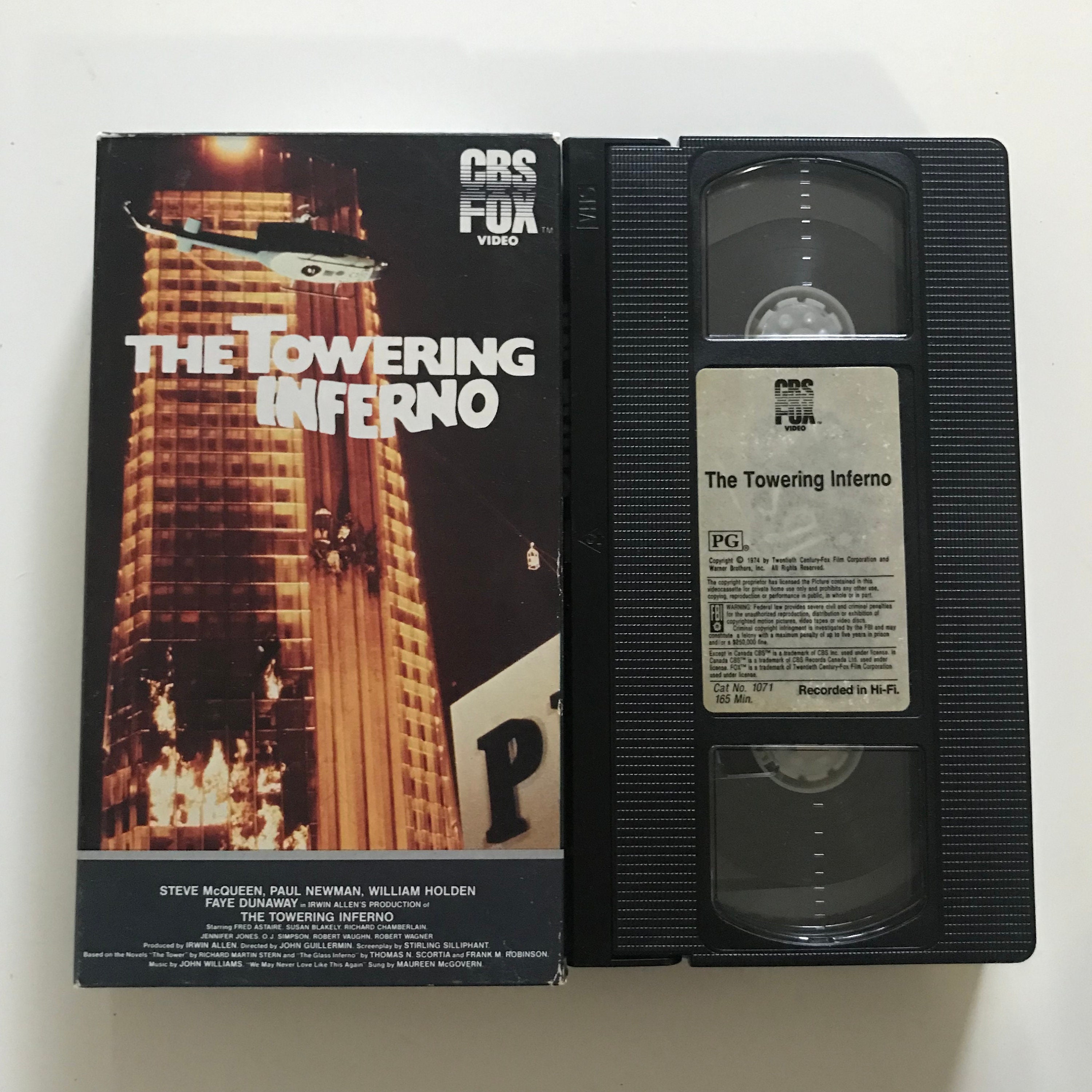 The Towering Inferno VHS Tape CBS Fox 70s Thriller Cult Film - Etsy
