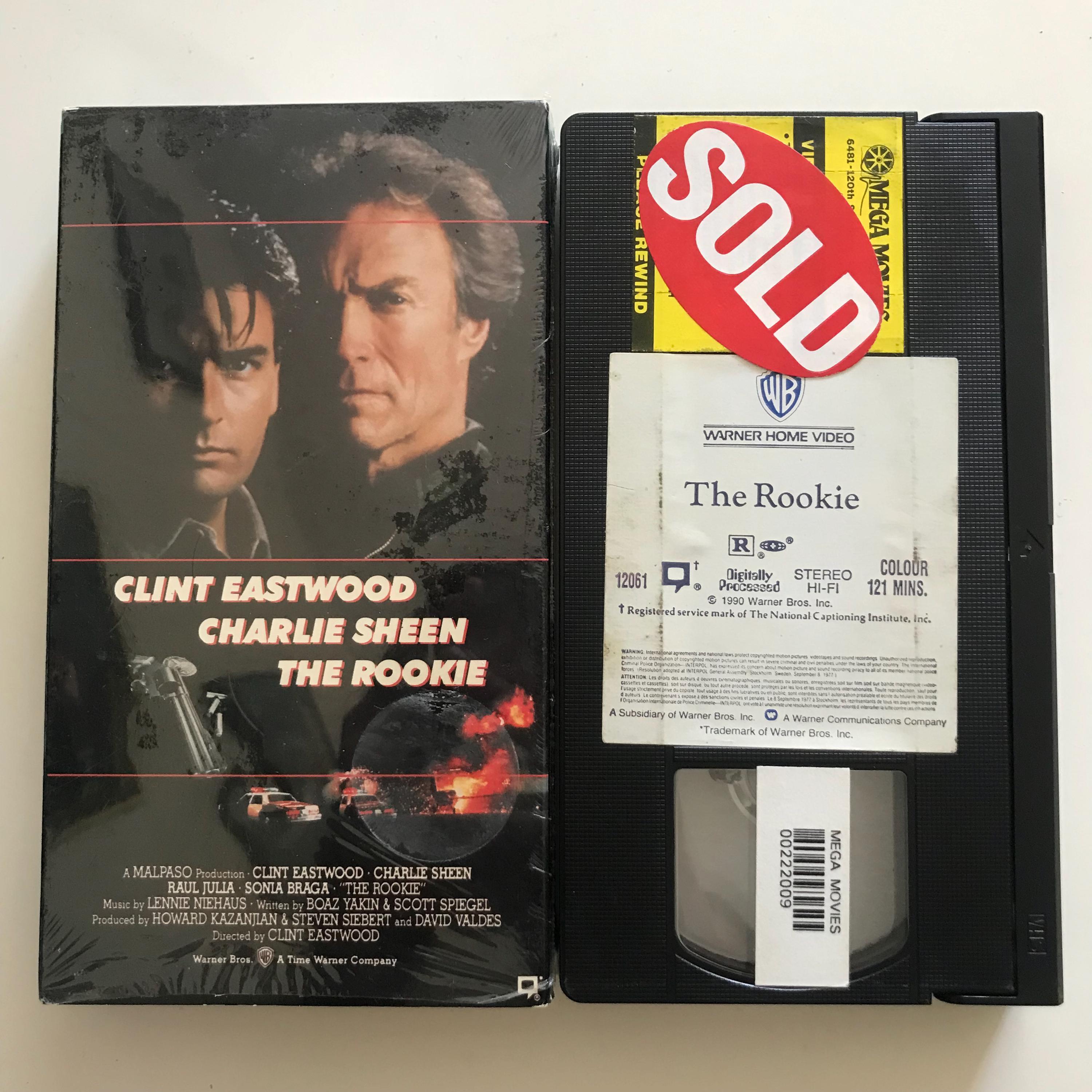 The Rookie VHS Tape Clint Eastwood Charlie Sheen 90s Buddy Cop