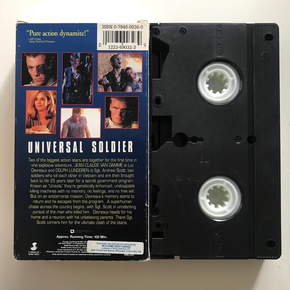 Universal Soldier VHS Tape 90s Jean-claude Van Damme Dolph