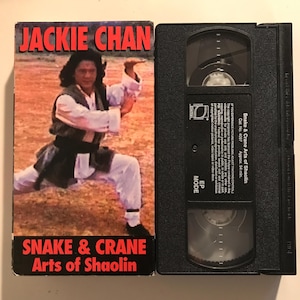 Snake & Crane Arts of Shaolin VHS Tape 70s Jackie Chan Kung Fu