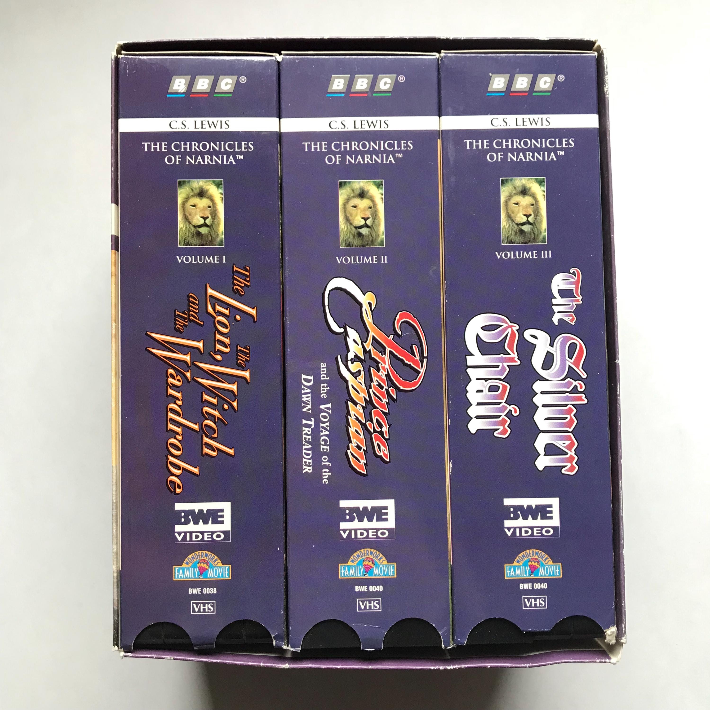 The Chronicles of Narnia VHS Box Set Complete BBC Series 80s C.S. Lewis Collectible Giftset