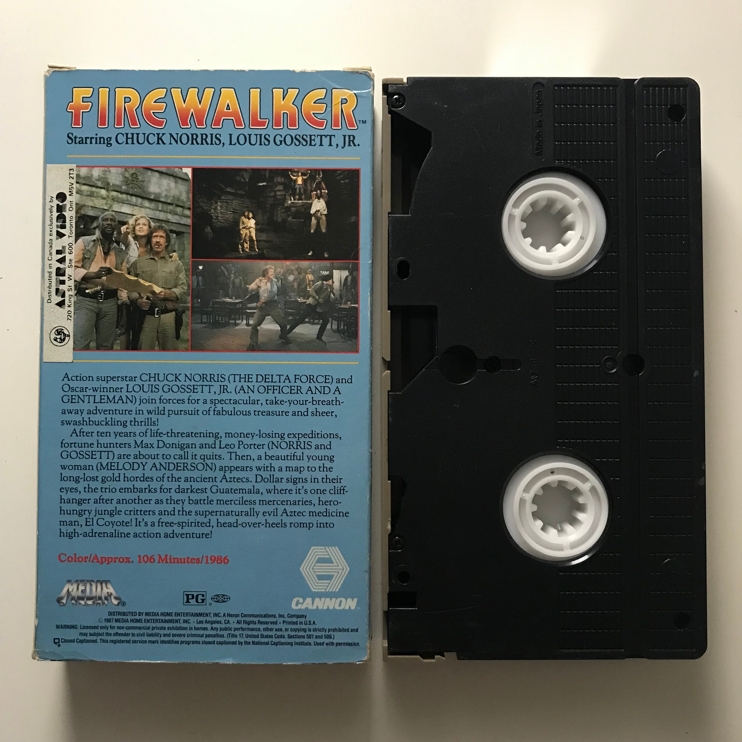 CASCAVEL　e nois na fita1　VHS Firewalker VHS Tape Media Home Entertainment 80s Chuck