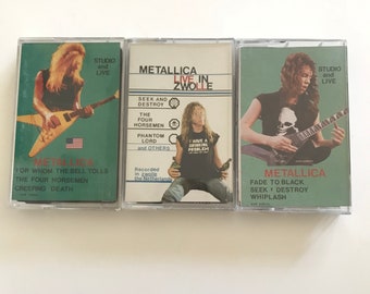 Vintage Metallica Live Cassette Tapes - Pick One! 80s Limited Edition Fan Club Rare Heavy Metal Collectible