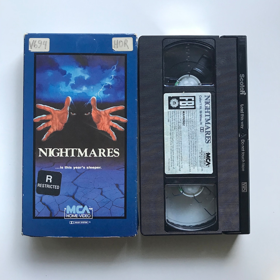 Vintage Nightmares VHS Tapes 80s Horror Anthology Etsy