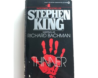 Vintage Thinner Paperback Book 80s Stephen King Horror Novel 1985 Signet