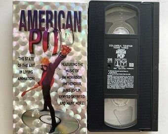 American Pop VHS Tape Retro 80s Animation Musical Ralph Bakshi