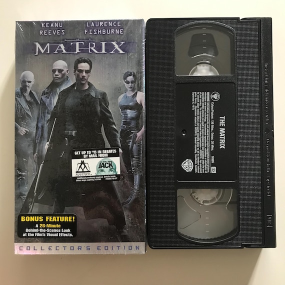 The Matrix VHS Tape Collector's Edition + Extras 90s Keanu Reeves