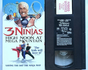 3 Ninjas High Noon at Mega Mountain VHS Hulk Hogan Jim Varney 90s