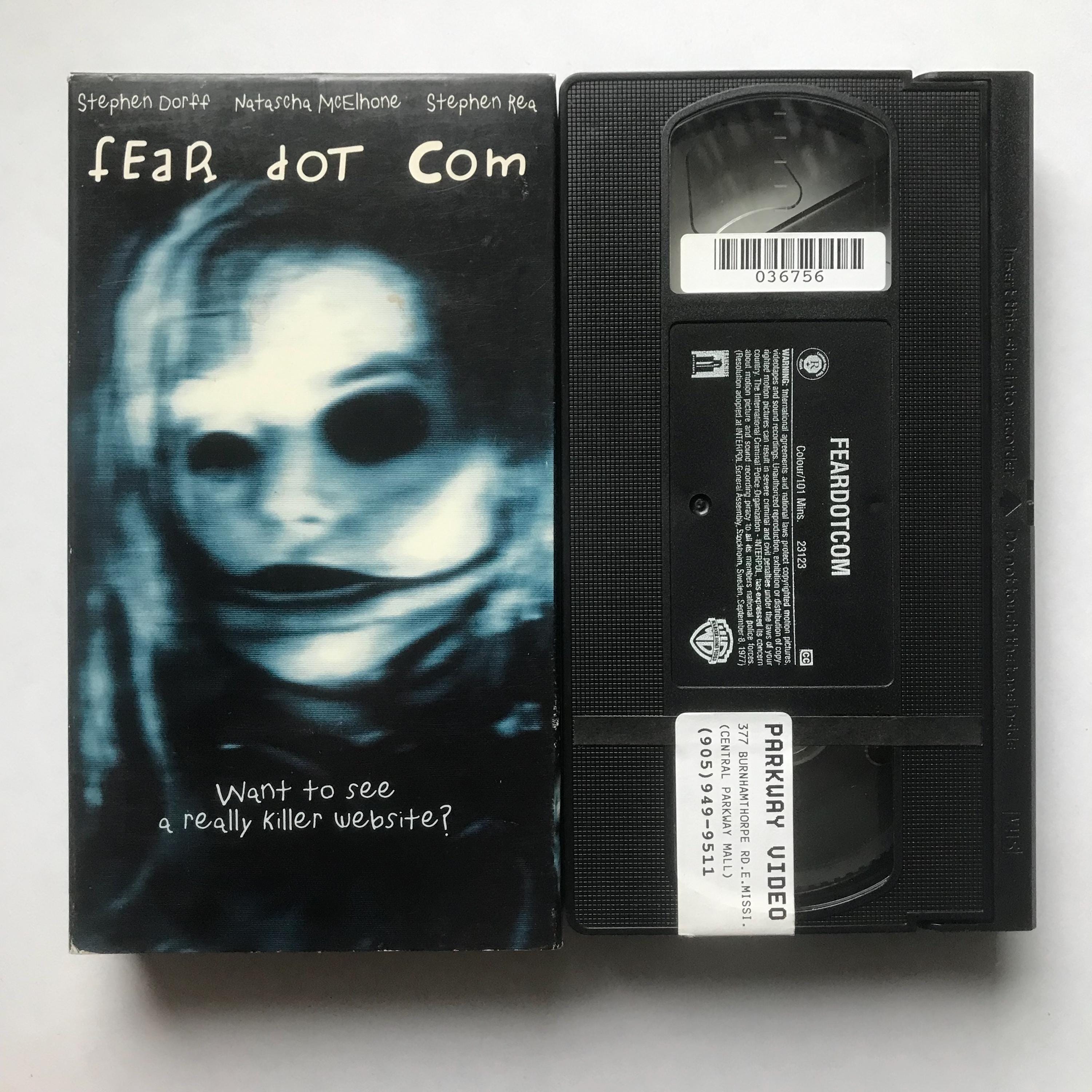 Feardotcom VHS Tape Retro 2000s Horror Cyber Thriller Nostalgic
