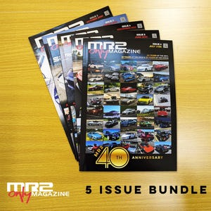 MR2 Only Magazine Bundle - Nummer 2, 3, 4, 5 och 6 - Japanese Car Enthusiasts Print Magazine - Klassiska bilar MR2:or - Petrolhead Garage Collection