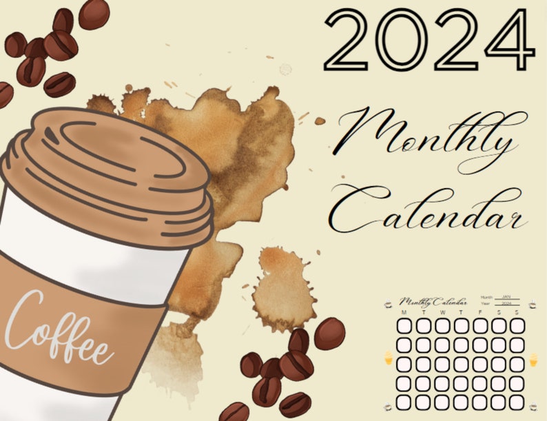 2024 Coffee Calendar Etsy