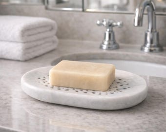 Marble Soap Dish Handmade Bathroom Accessory