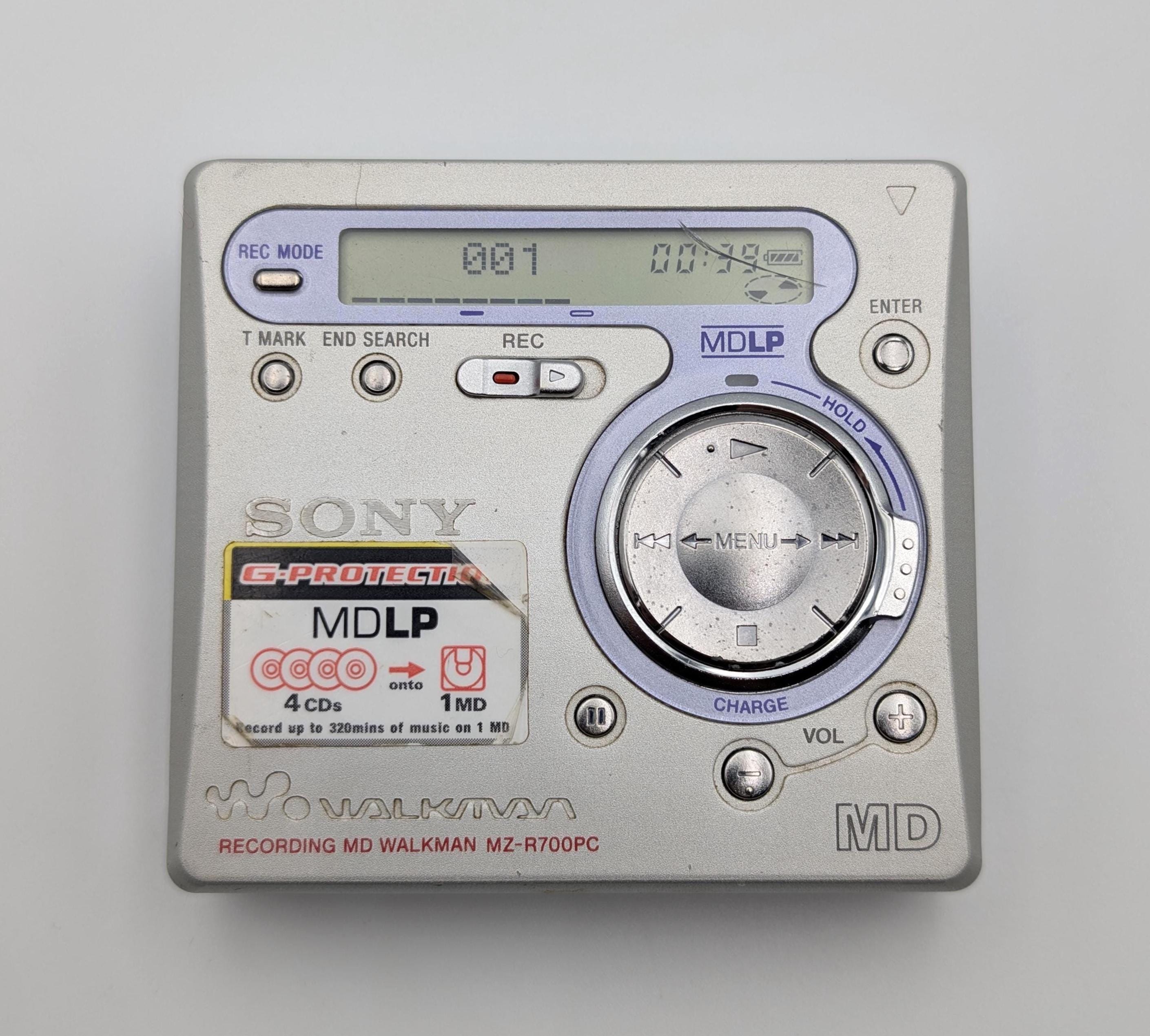 Sony MZ-R700PC Minidisc Player - Tested Playback Only - Cracked