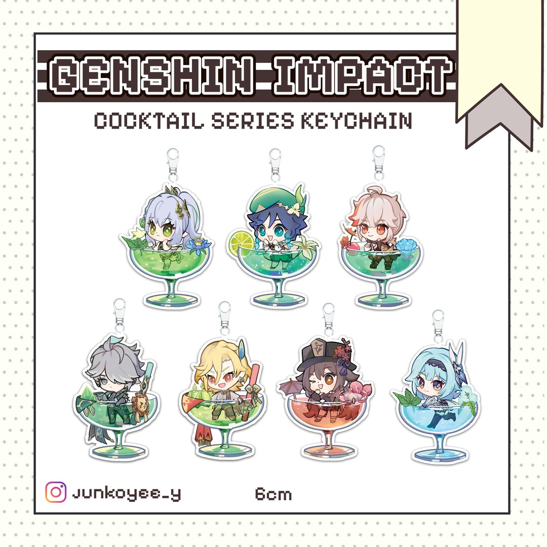 Genshin Cocktail Series Keychain - Etsy