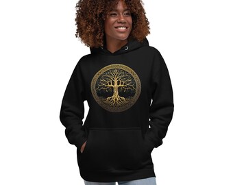 Unisex Hooded Sweatshirt, Yggradsil, tree of life, celtic, celtic tree, celtic mythology, world tree, celtic tree, celtic mythology