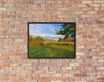 Framed Poster - Haute Savoie, countryside photo, wall art, bucolic, countryside landscape, rural France, housewarming.
