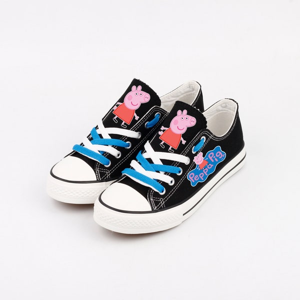 Peppa Pig Shoes George Pig Sneakers Footwear Tennis Shoes Printed Shoes Birthday Gift Cartoon Preschool Custom Footwear Pig Family Cute Pig