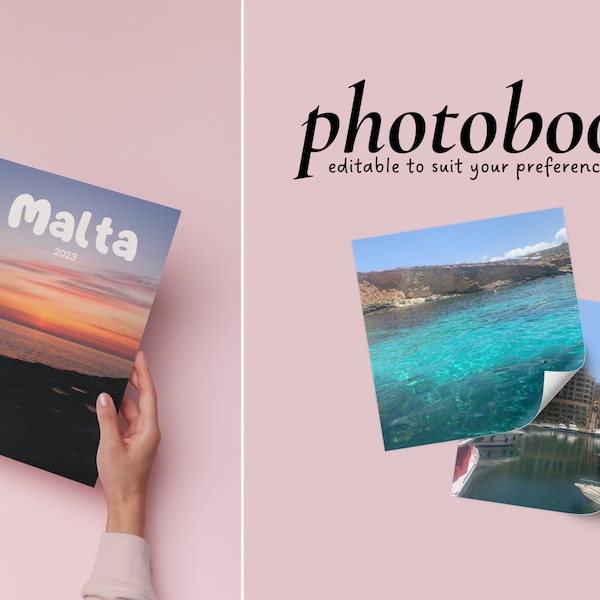 Editable Photobook, Canva Template Photobook