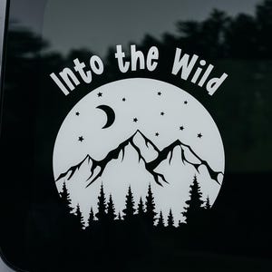 Sticker voiture montagne personnalisé : Décalcomanie en vinyle dans la nature