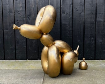 Poop Balloon Dog 60 cm himmlische Statue | Sammlergeschenk | Sammlerstück | Dekoration |