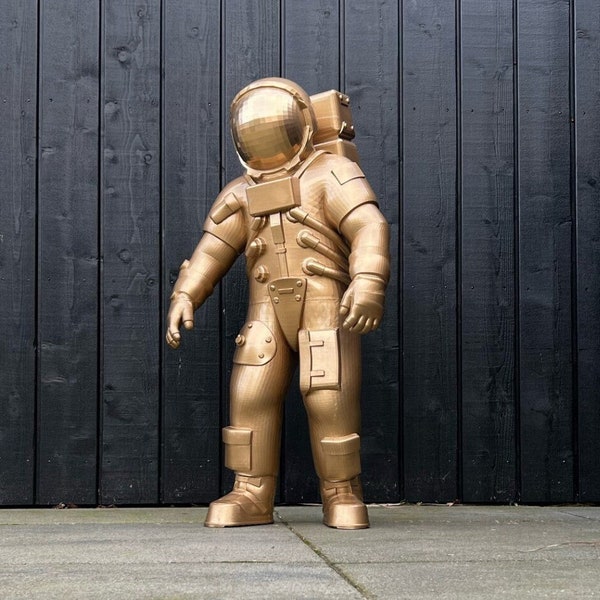 Astronaut 80cm Himmelsstatue aus dem Weltraum | Golden | Sammlergeschenk | Sammlerstück | Dekoration |