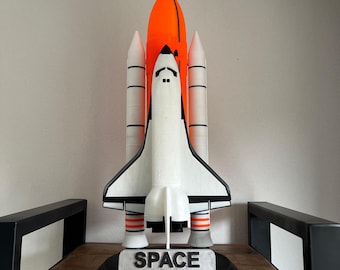 Space Shuttle Model 70cm | White & Orange NASA Replica | Iconic Spacecraft Collectible | Display and Space Decor