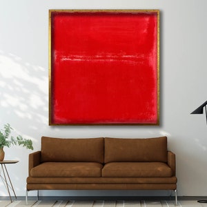 Mark Rothko Red Rare Find Modern Artwork Print on Canvas, Ecru Canvas Wall Art, Abstract Poster, Contemporary Design, Iconic Artwork