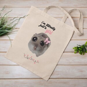 Ich bin buchstäblich nur ein Mädchen, Tote Bag, Baumwolltasche, perfektes Geschenk, lustige Geschenke, Girly Tasche, Girly Geschenke