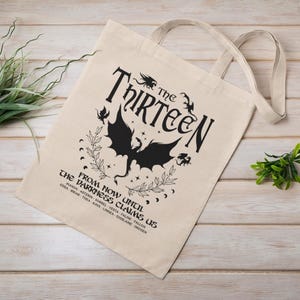 The Thirteen Tragetasche, Baumwoll Canvas Tragetasche, Nachhaltige Tasche, Perfektes Geschenk, Throne Of Glass Tragetasche, Manon Blackbeak Ironteeth