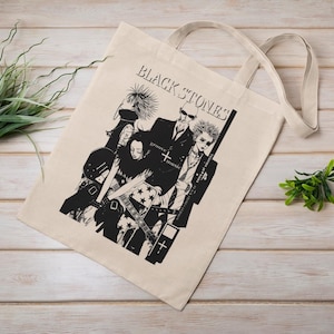 Black Stones Tote Bag, Cotton Canvas Tote Bag, Sustainable Bag, Manga Tote Bag, Anime Lover Gift, Nana Osaki, Nana Komatsu