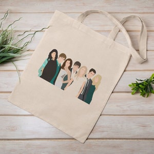 Gossip Girl TV-Serie Charaktere, Öko-Einkaufstasche, wiederverwendbar, Baumwoll-Canvas-Einkaufstasche, nachhaltige Tasche, perfektes Geschenk