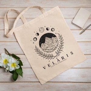 Velaris City Of Starlight Tote Bag, Baumwoll Canvas Einkaufstasche, nachhaltige Tasche, Einkaufstasche, perfektes Geschenk City of Starlight