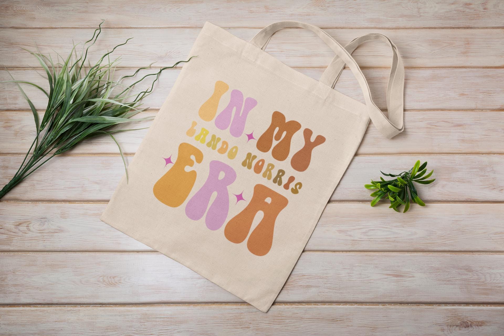 In my Lando Norris Era Tote Bag, Eco Tote Bag, Reusable, Cotton Canvas Tote Bag, F1 Lando Fan, Formula 1 Fan, Gift for Lando Norris Fans