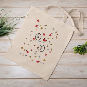 Heartstopper Leaves, Eco Tote Bag, Reusable, Cotton Canvas Tote Bag, Sustainable Bag, Perfect Gift, Cute Tote Bag