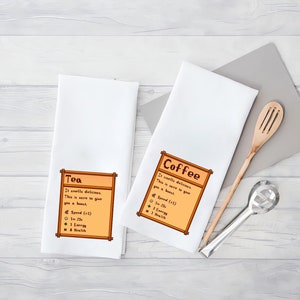 Stardew Valley Tea Towels Stardew Valley Gift Cotton Tea Towels, Beige And White, Kitchen Essentials, Video Game Towels