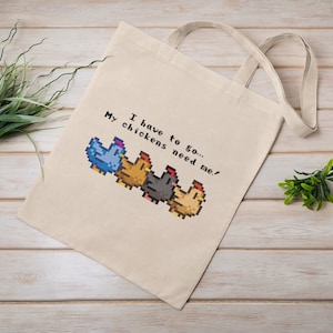Stardew Valley Tote Bag, Reusable Bag, Cotton Canvas Tote Bag, Stardew Valley Gift, Gamer Tote Bag, Video Game, Cute Tote Bag