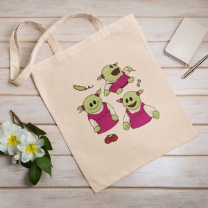 Nemalan Tragetasche, Wiederverwendbare Tasche, Baumwoll Canvas Tragetasche, Perfektes Geschenk, Mona Tragetasche, Nanalan Meme Tasche, süßes Geschenk, Geschenk für