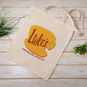 Lukes Stars Hohle Turnbeutel, Eco-Einkaufstasche, wiederverwendbar, Baumwoll-Canvas, nachhaltige Tasche, perfektes Geschenk, Gilmore Girls TV-Serie