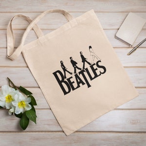 Sac fourre-tout The Beatles, Sac réutilisable, Sac fourre-tout en toile de coton, Cadeau parfait, Fans des Beatles, Sac fourre-tout musique, Groupe de rock