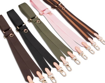 Multi Pochette Accessoires, Adjustable Crossbody & Shoulder Bag Strap, Wide Webbing Bag Strap, Gold Hardware