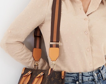 Crossbody Bag Strap, 1.5” Wide Brown Purse Strap, Compatible with Louis Vuitton, LV Bags, Speedy Style and Designer Handbags