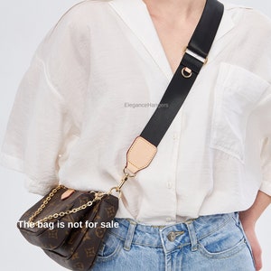 Black Multi Pochette Strap, Multi Pochette Accessoires, Pochette Metis, Women Bag Strap, Adjustable Shoulder Strap, Camera Bag Strap