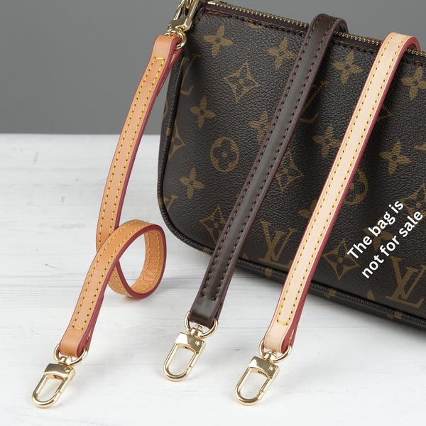 Tracolla sottile in pelle di vacchetta – Manico a tracolla o a spalla per accessori Pochette, borse piccole e veloci, marrone, tracolla color miele
