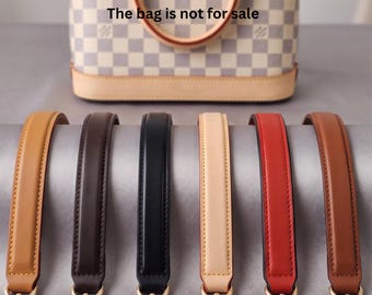 Vachetta Leather Top Handle and Shoulder Strap, Noe NeoNoe Epi Compatible, Bucket Bag Replacement, Gold Hardware