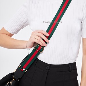 Adjustable Crossbody Bag Strap for Women, Green Red Purse Strap, Shoulder Strap Replacement, Handbag Strap, Purse Accessories, Wide Strap image 15