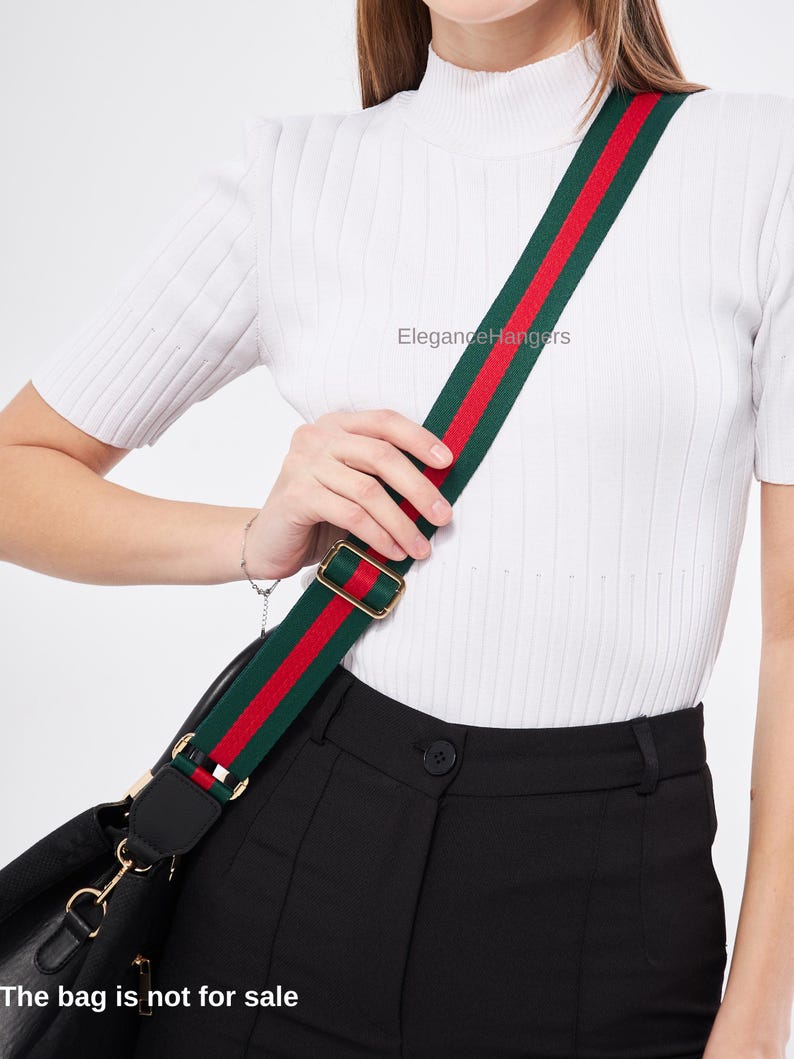 Adjustable Crossbody Bag Strap for Women, Green Red Purse Strap, Shoulder Strap Replacement, Handbag Strap, Purse Accessories, Wide Strap image 15