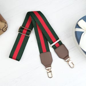 Adjustable Crossbody Bag Strap for Women, Green Red Purse Strap, Shoulder Strap Replacement, Handbag Strap, Purse Accessories, Wide Strap image 2