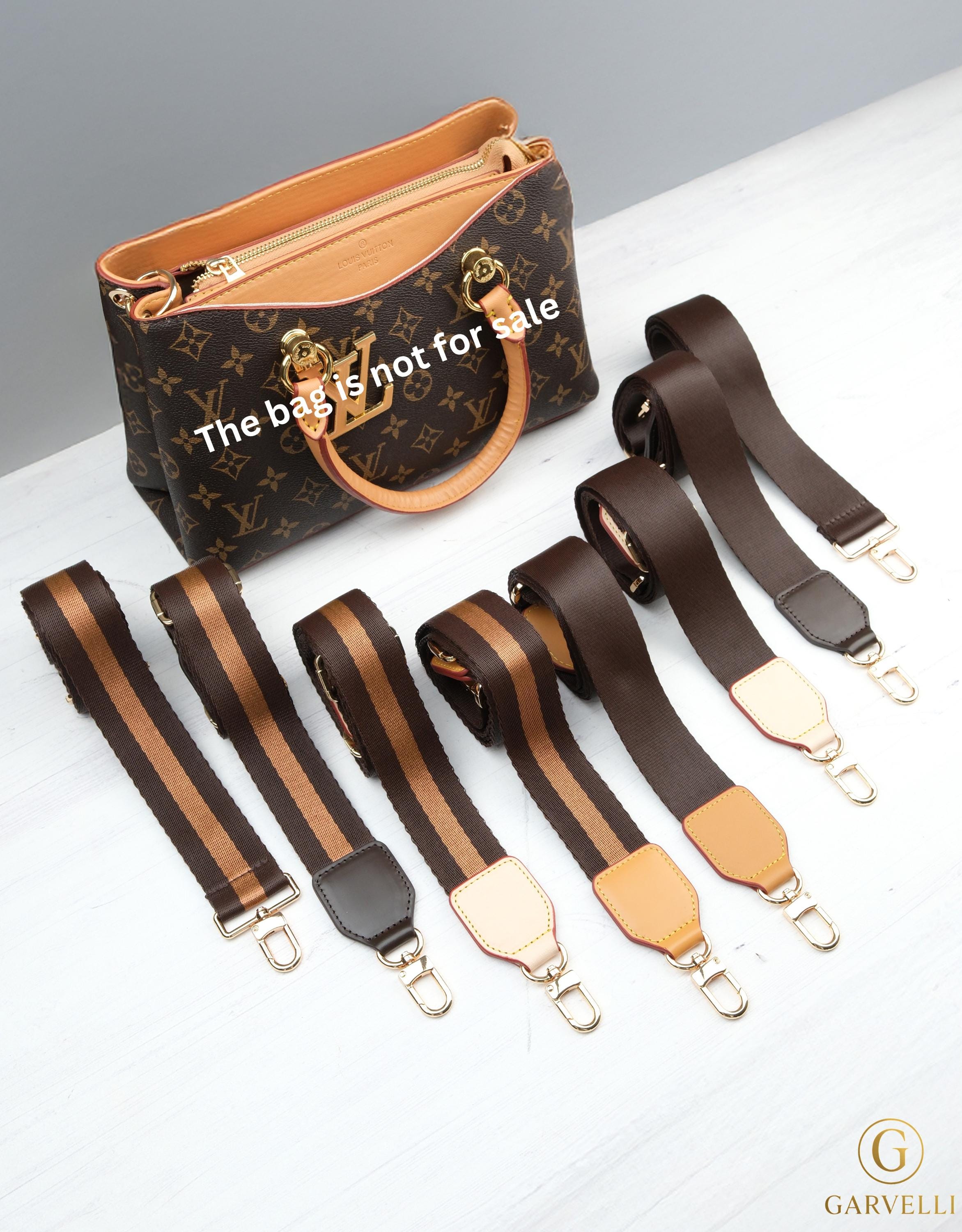 Crossbody Bag Strap, L V Compatible, Brown Wide Purse Strap