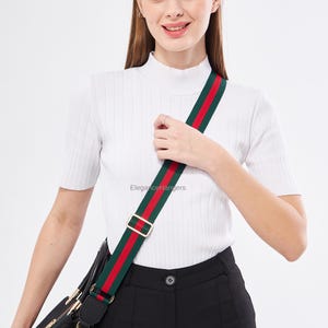 Adjustable Crossbody Bag Strap for Women, Green Red Purse Strap, Shoulder Strap Replacement, Handbag Strap, Purse Accessories, Wide Strap image 13